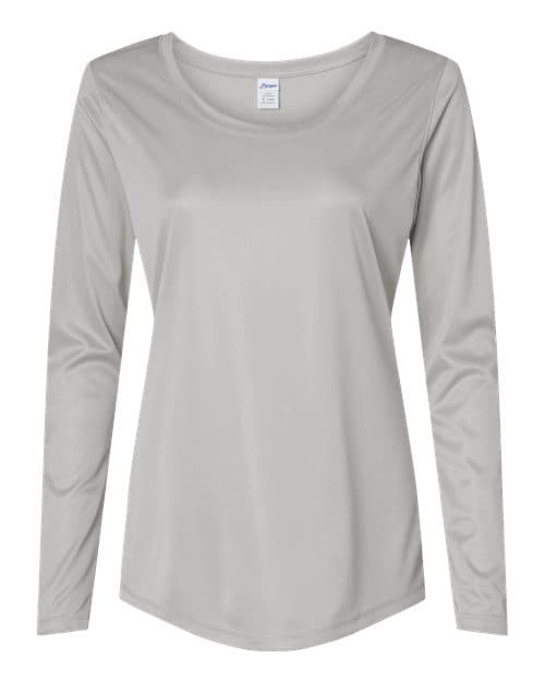 Paragon Women's Long Islander Performance Long Sleeve T-Shirt in Aluminum