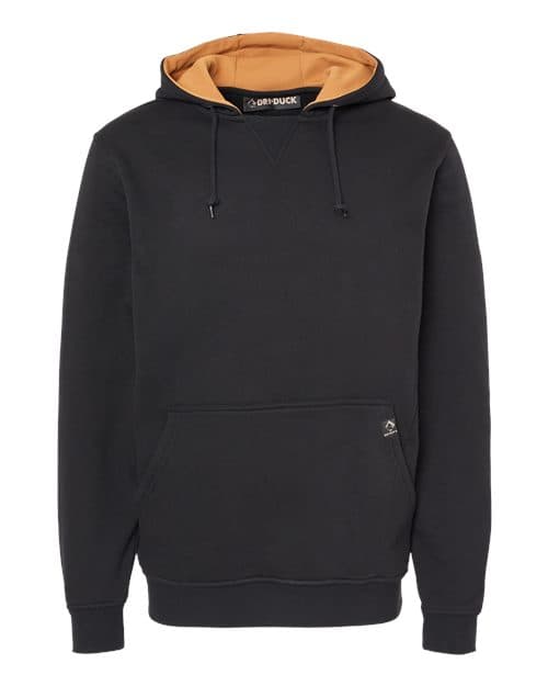 DRI DUCK Men's Woodland Fleece Hooded Pullover in Black