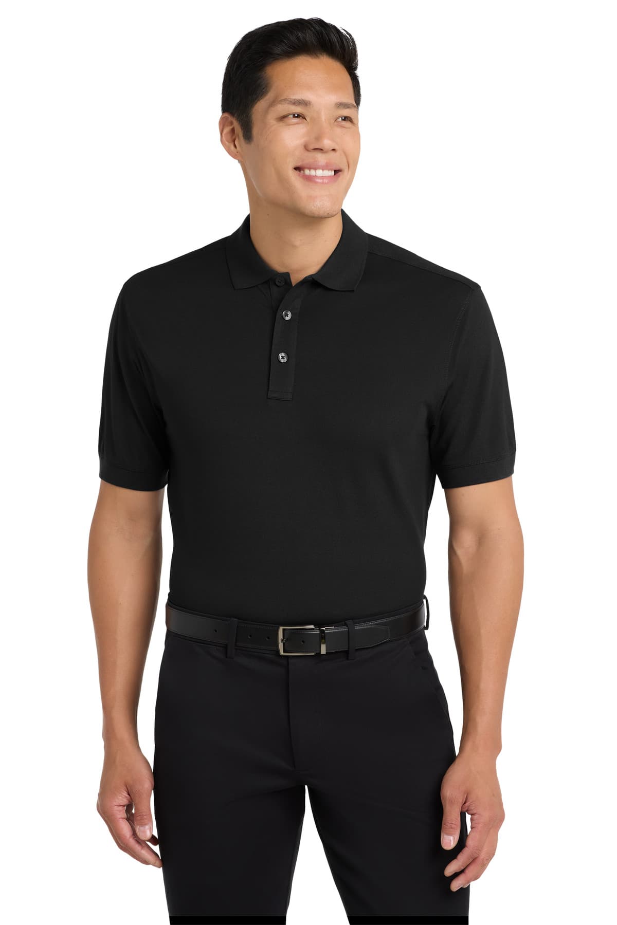 Port Authority Port Authority Stretch Pique Polo. K555 in Black