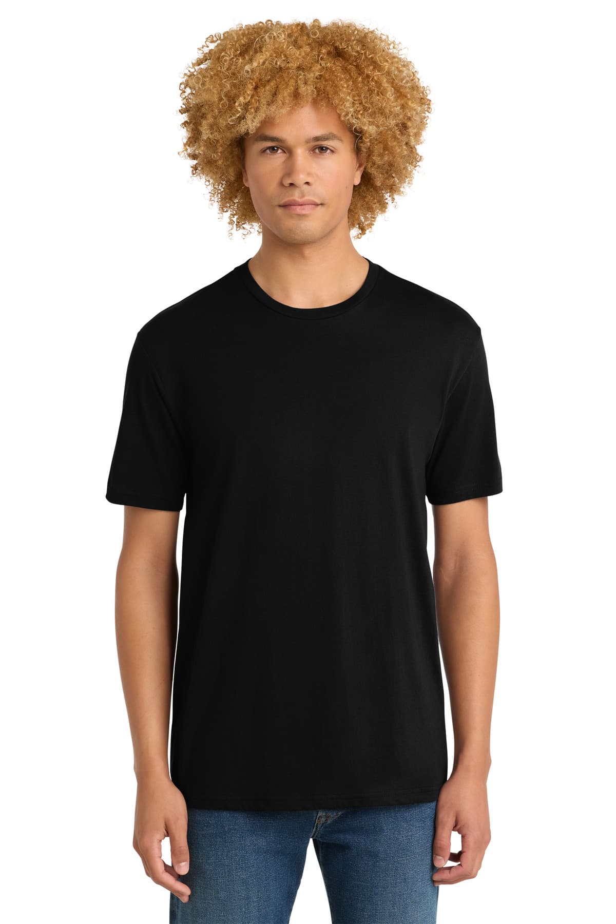 District District Perfect Weight Tee. DT104 in Jet Black
