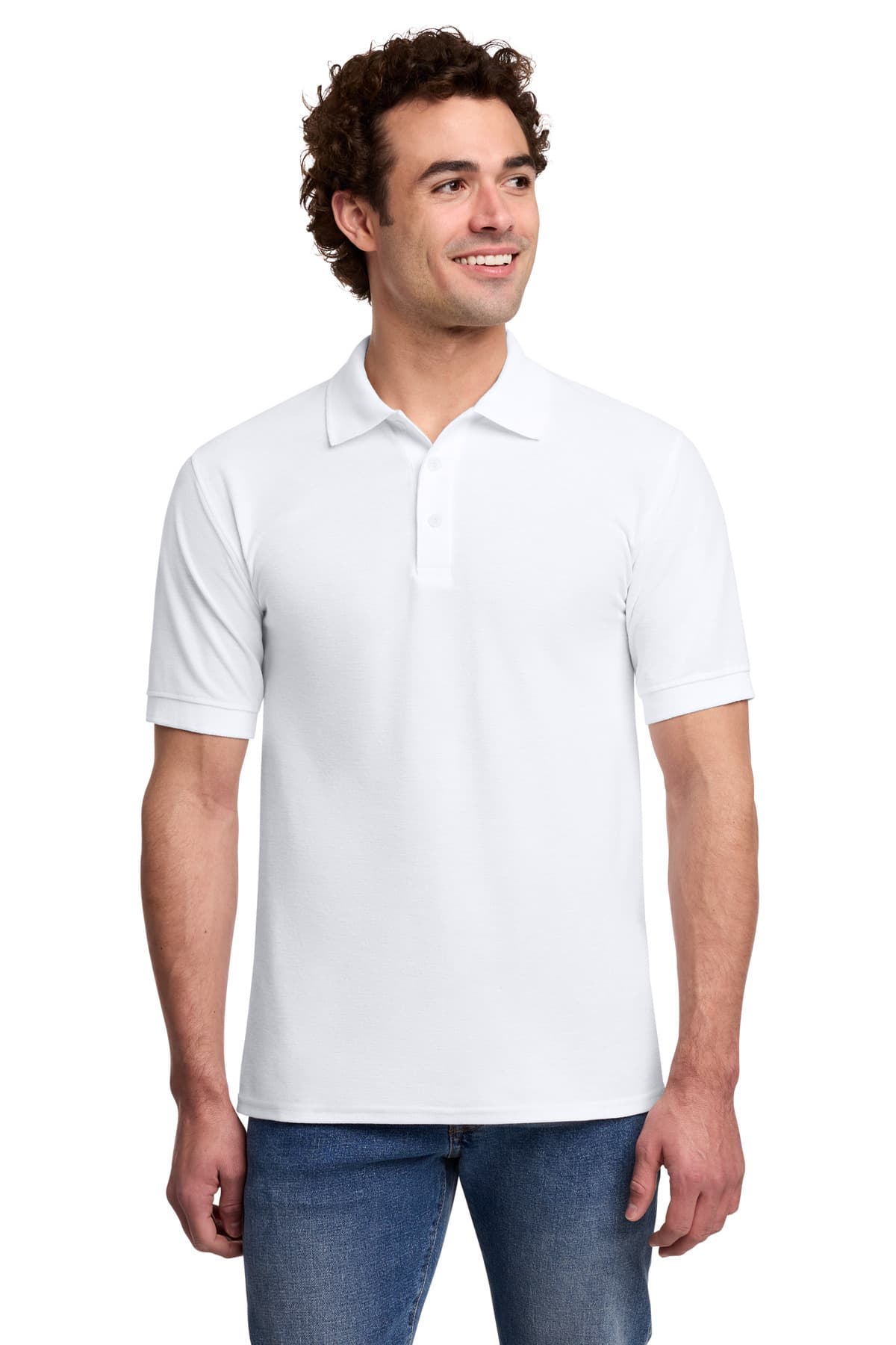 Port & Company Port & Co Core Blend Pique Polo. KP155 in White