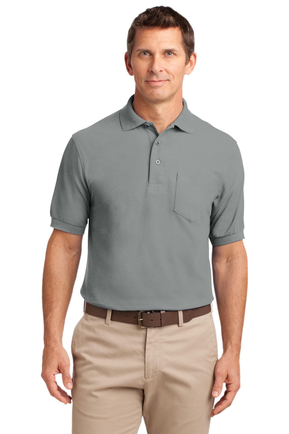 Port Authority Port Authority Silk Touch Polo with Pocket. K500P