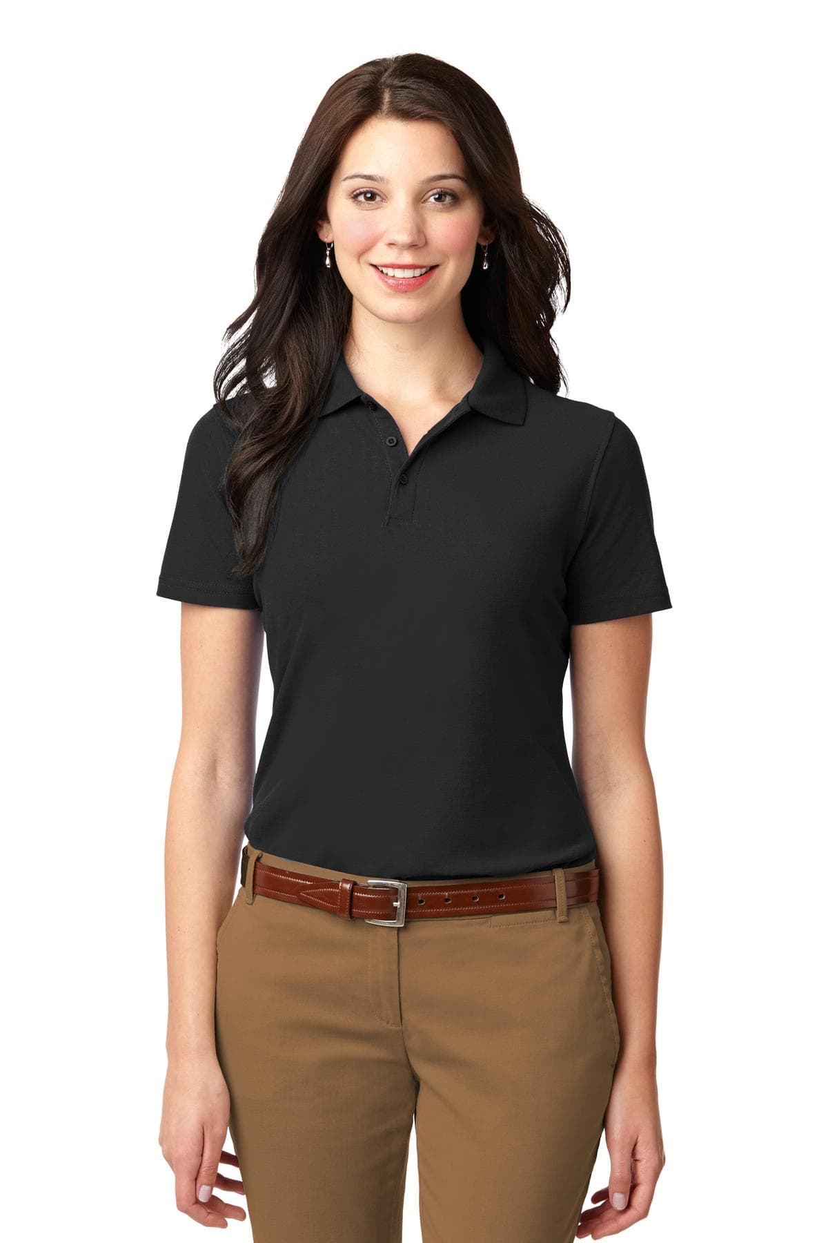 Port Authority Port Authority Women's Stain-Resistant Polo. L510 in Black