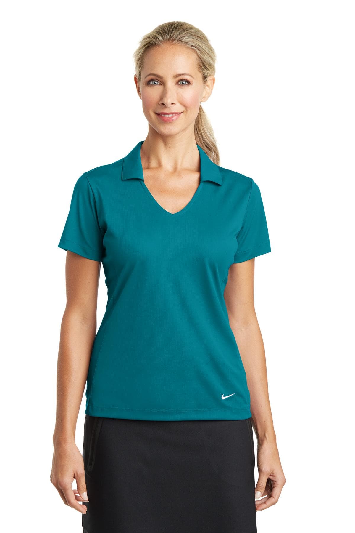 Nike Nike Women's Dri-FIT Vertical Mesh Polo. 637165 in Blustery