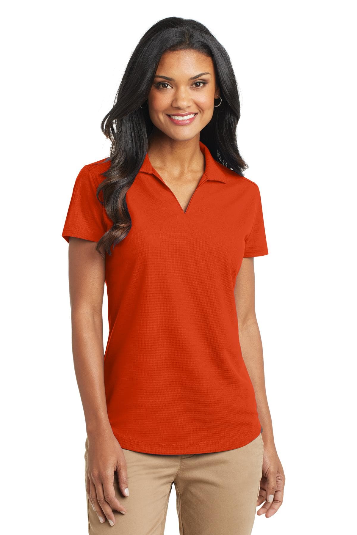 Port Authority Port Authority Women's Dry Zone Grid Polo. L572 in Autumn Orange