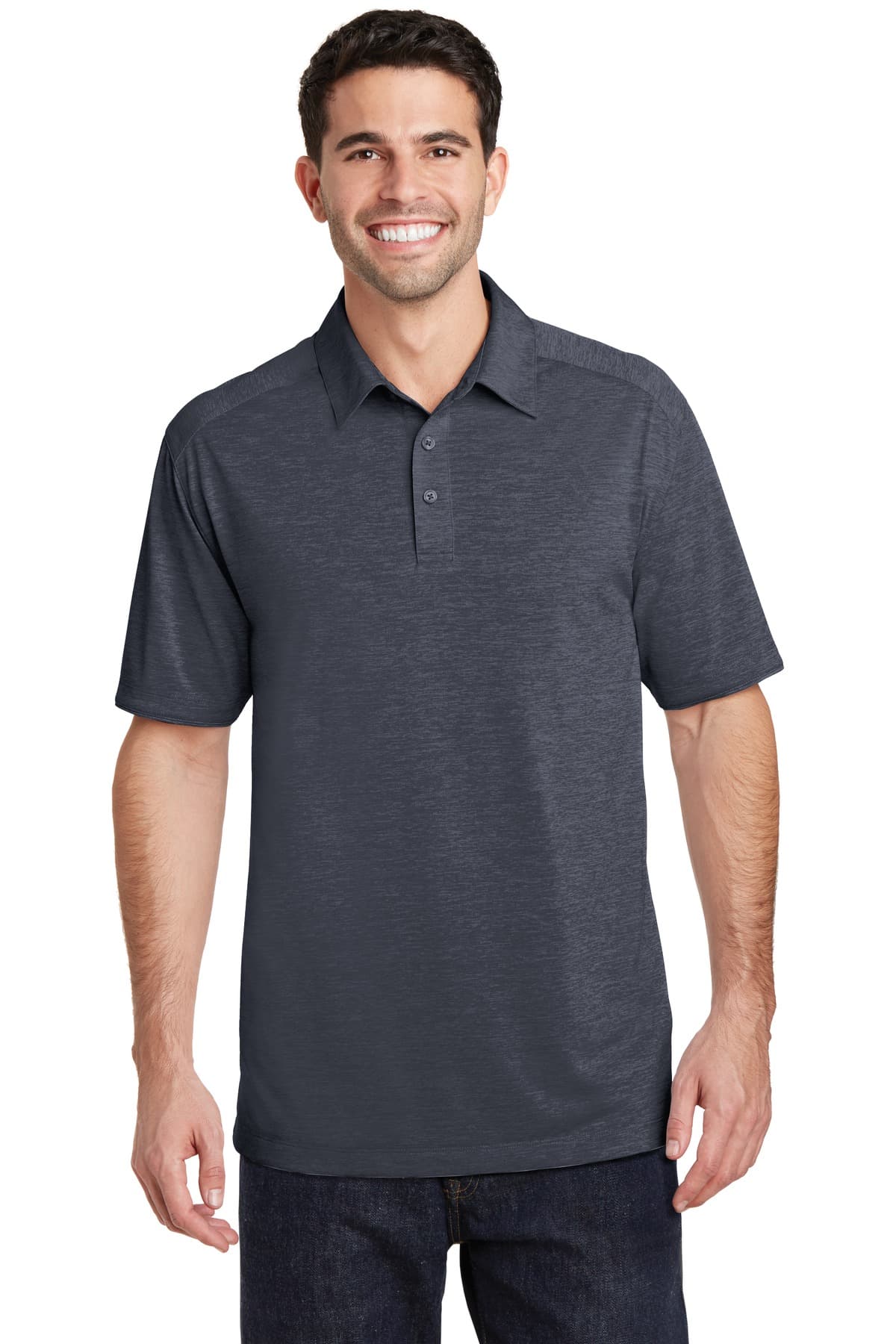 Port Authority Port Authority Digi Heather Performance Polo. K574 in Dark Grey