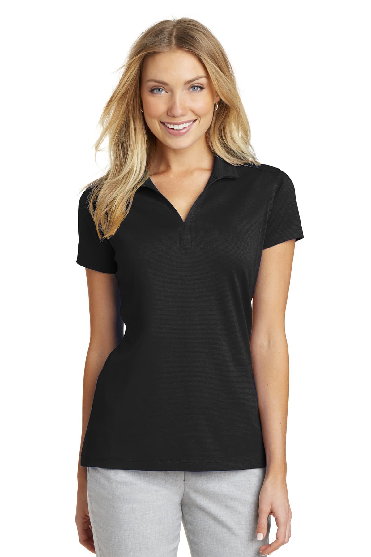 Port Authority Port Authority Women's Rapid Dry Mesh Polo. L573 in Black
