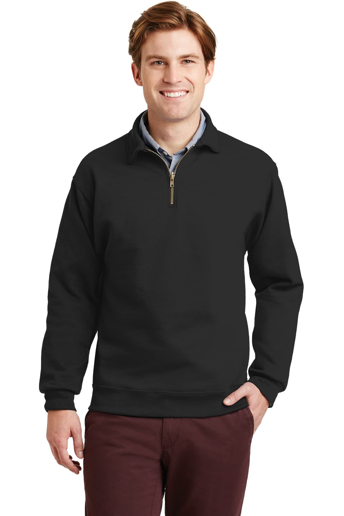 Jerzees Jerzees Super Sweats NuBlend - 1/4-Zip Sweatshirt with Cadet Collar. 4528M