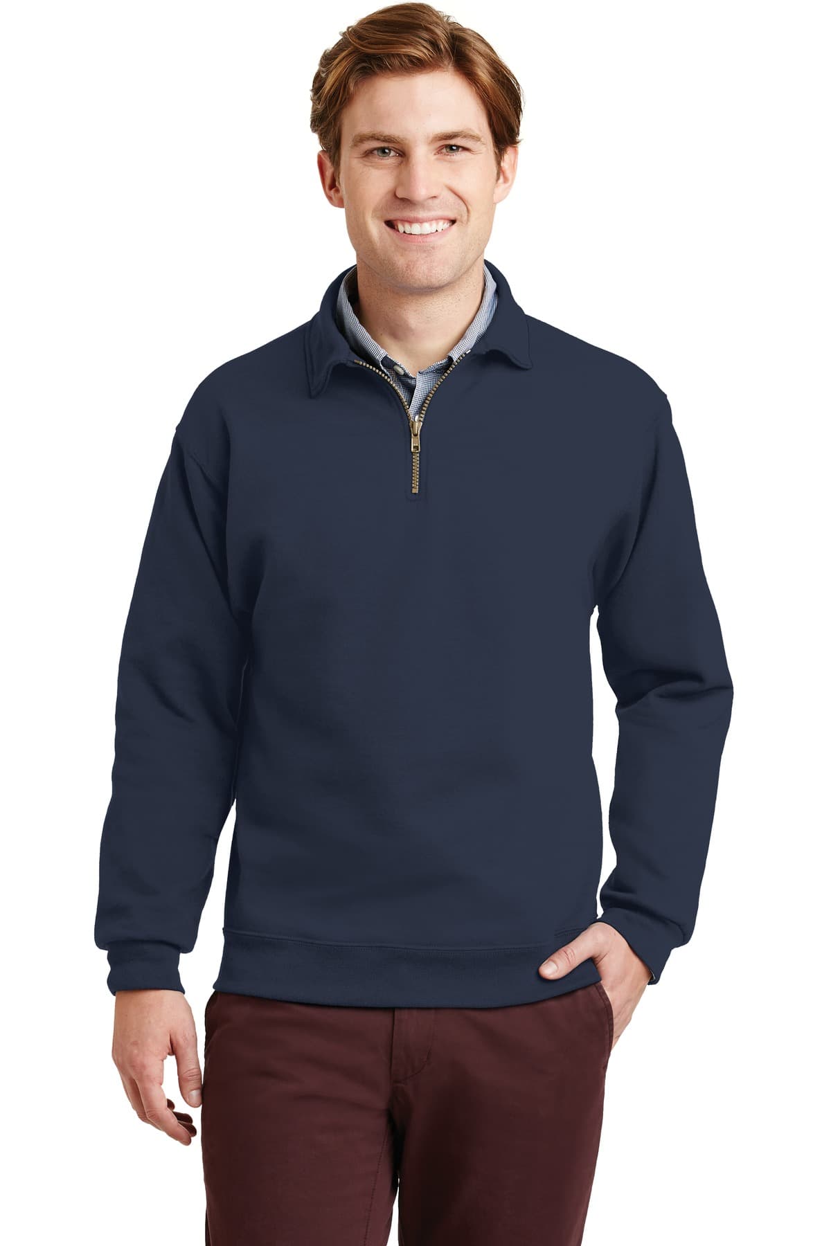 Jerzees Jerzees Super Sweats NuBlend - 1/4-Zip Sweatshirt with Cadet Collar. 4528M