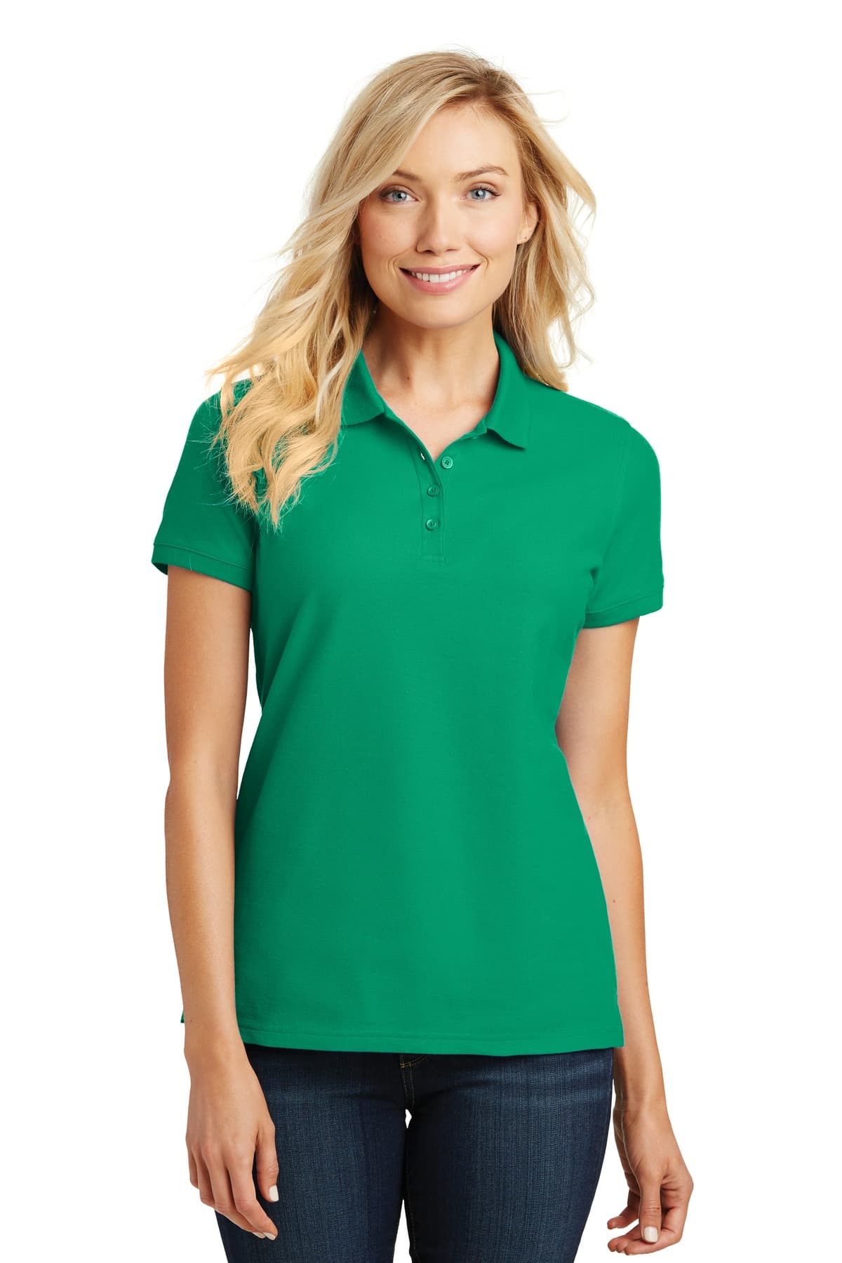 Port Authority Port Authority Women's Core Classic Pique Polo. L100 in Bright Kelly Green