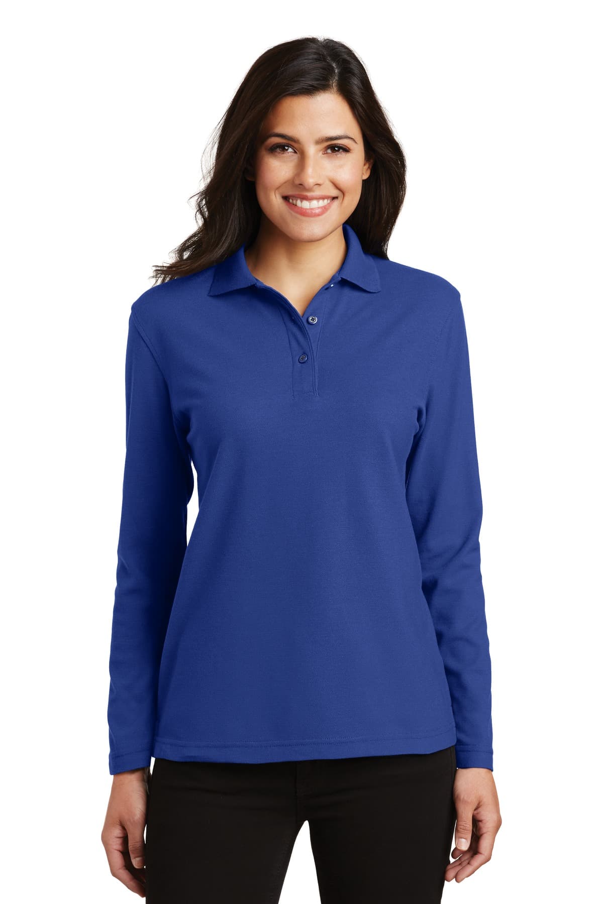 Port Authority Port Authority Women's Silk Touch Long Sleeve Polo. L500LS