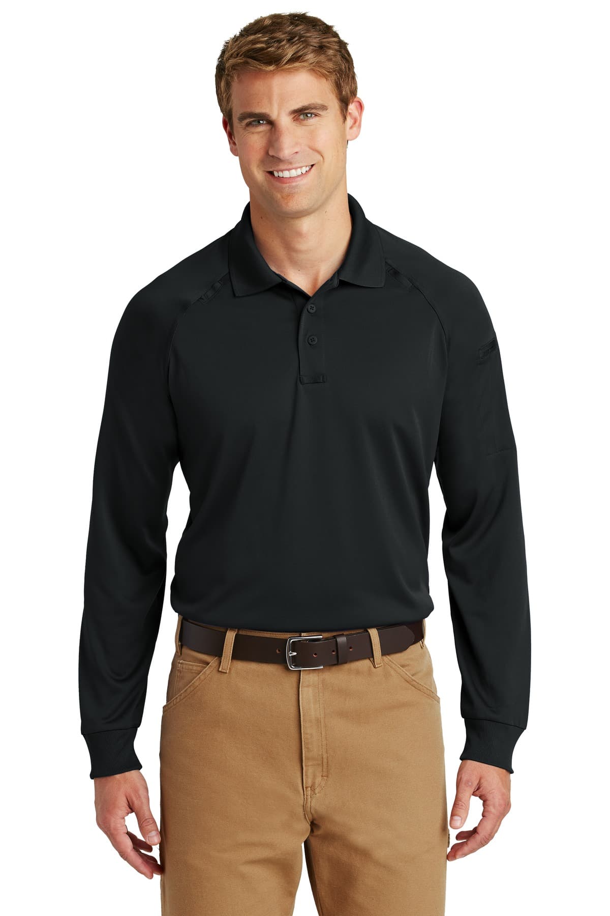 CornerStone CornerStone - Select Long Sleeve Snag-Proof Tactical Polo. CS410LS in Black