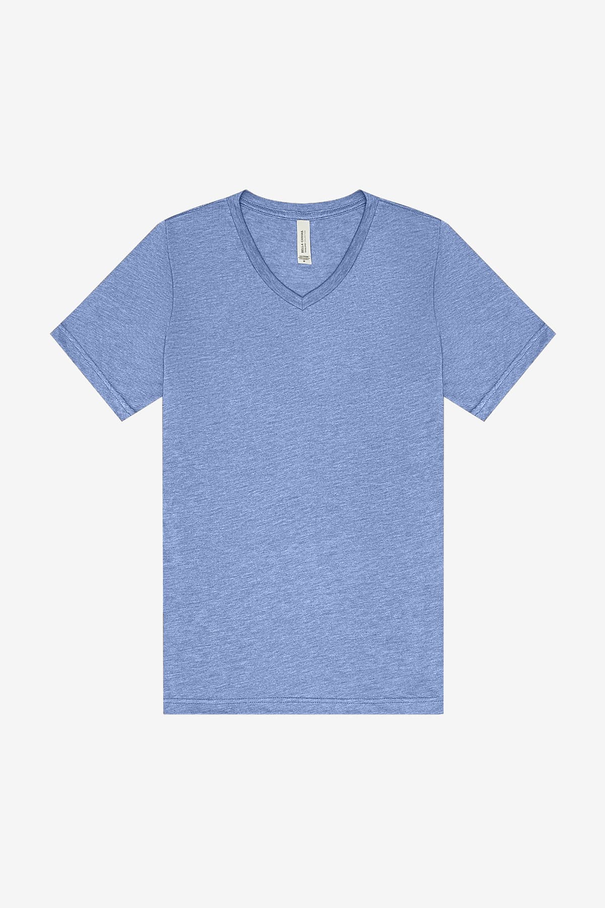 Bella + Canvas BELLA+CANVAS Unisex Triblend Short Sleeve V-Neck Tee. BC3415 in Blue Triblend