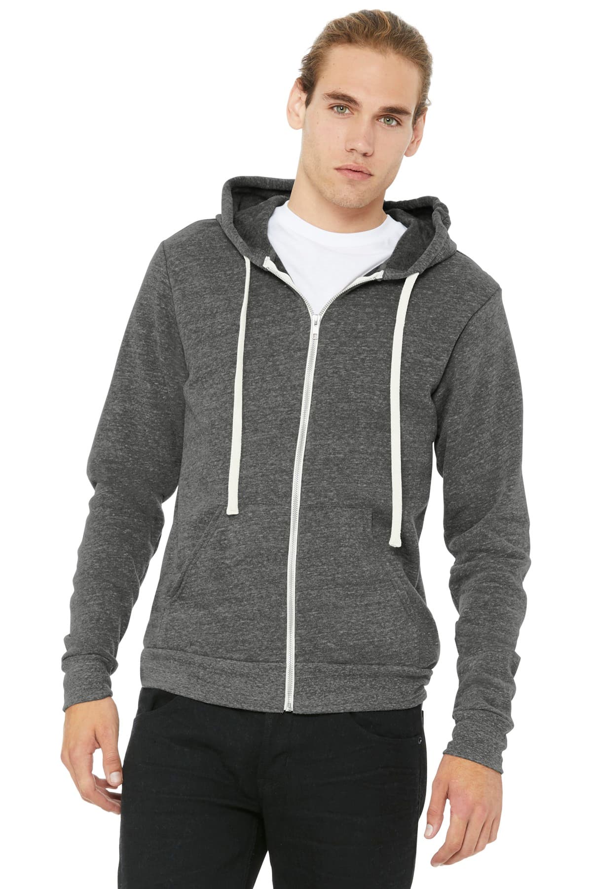 Bella + Canvas BELLA+CANVAS Unisex Triblend Sponge Fleece Full-Zip Hoodie. BC3909
