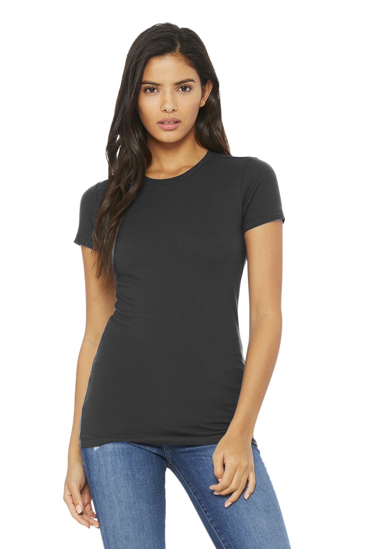 Bella + Canvas BELLA+CANVAS Women's Slim Fit Tee. BC6004 in Asphalt