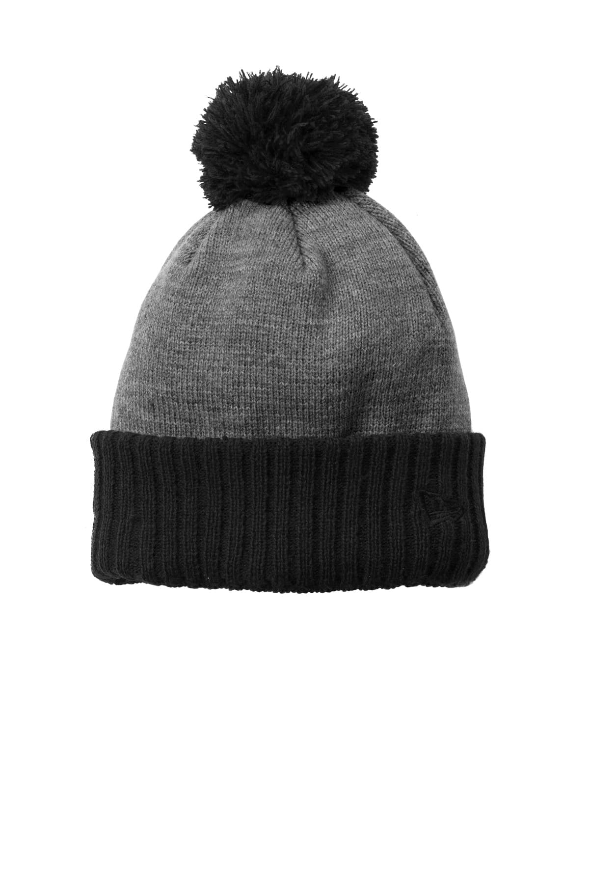 New Era New Era Colorblock Cuffed Beanie. NE904 in Black/ Heather Grey