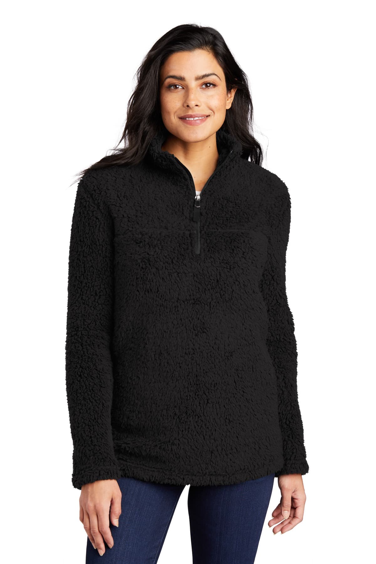 Port Authority Port Authority Women's Cozy 1/4-Zip Fleece L130 in Black