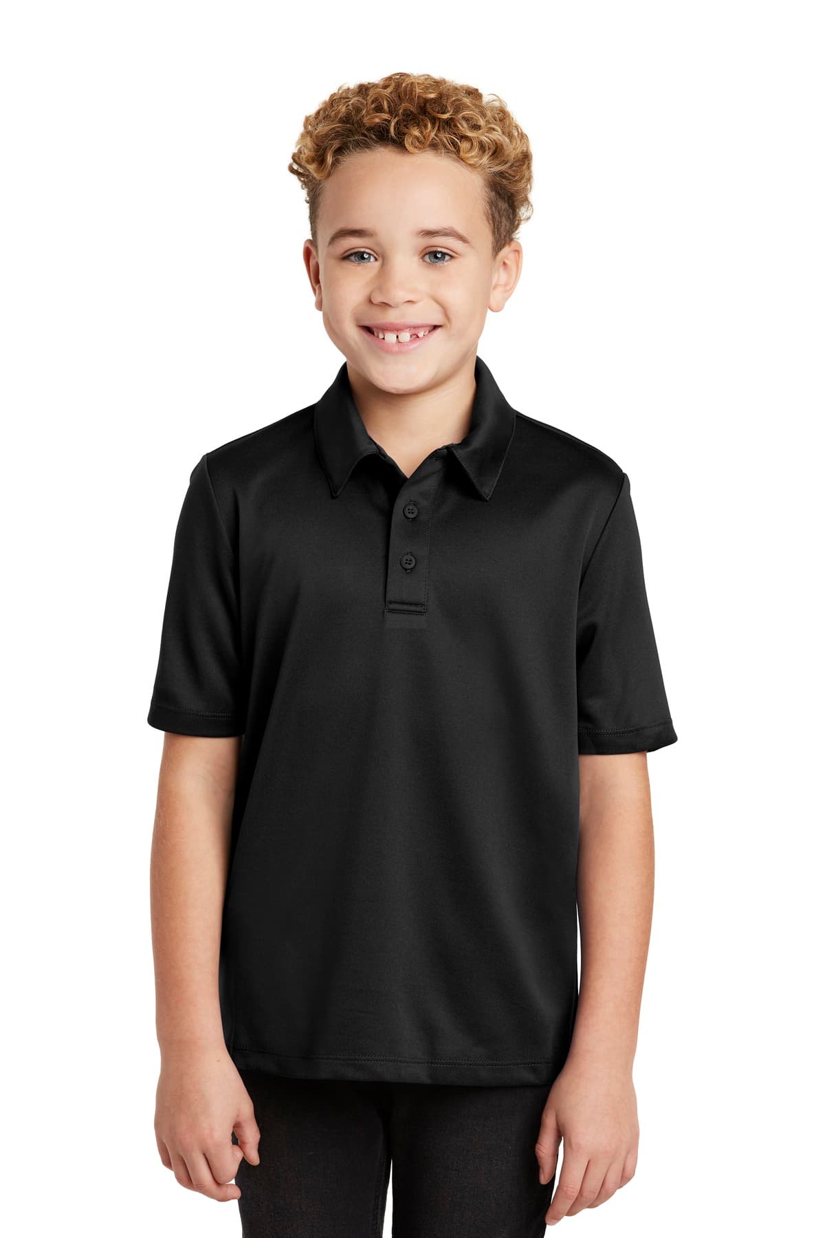 Port Authority Port Authority Youth Silk Touch Performance Polo. Y540 in Black
