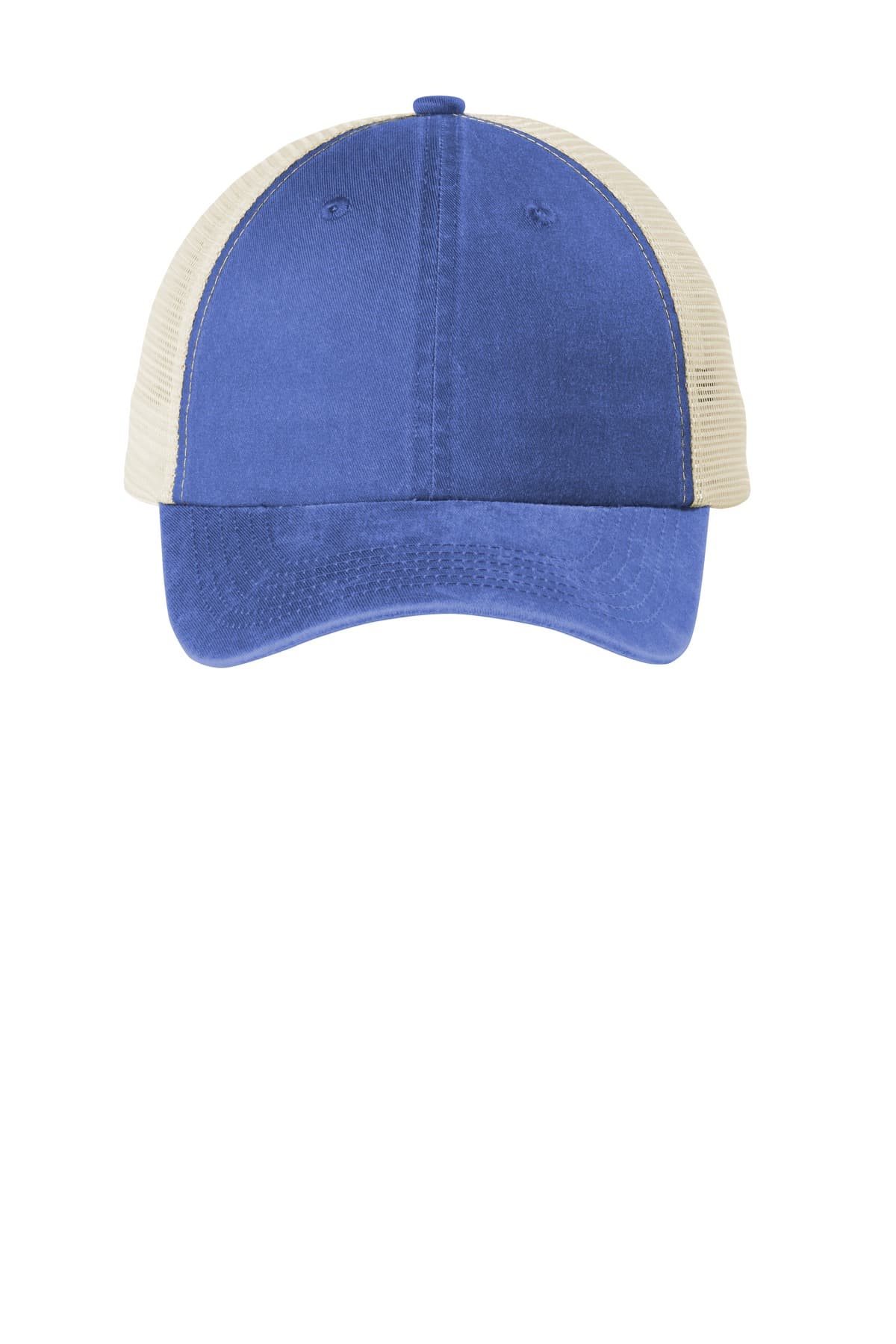 Port Authority Port Authority Beach Wash Mesh Back Cap. C943 in Blue Moon/ Stone