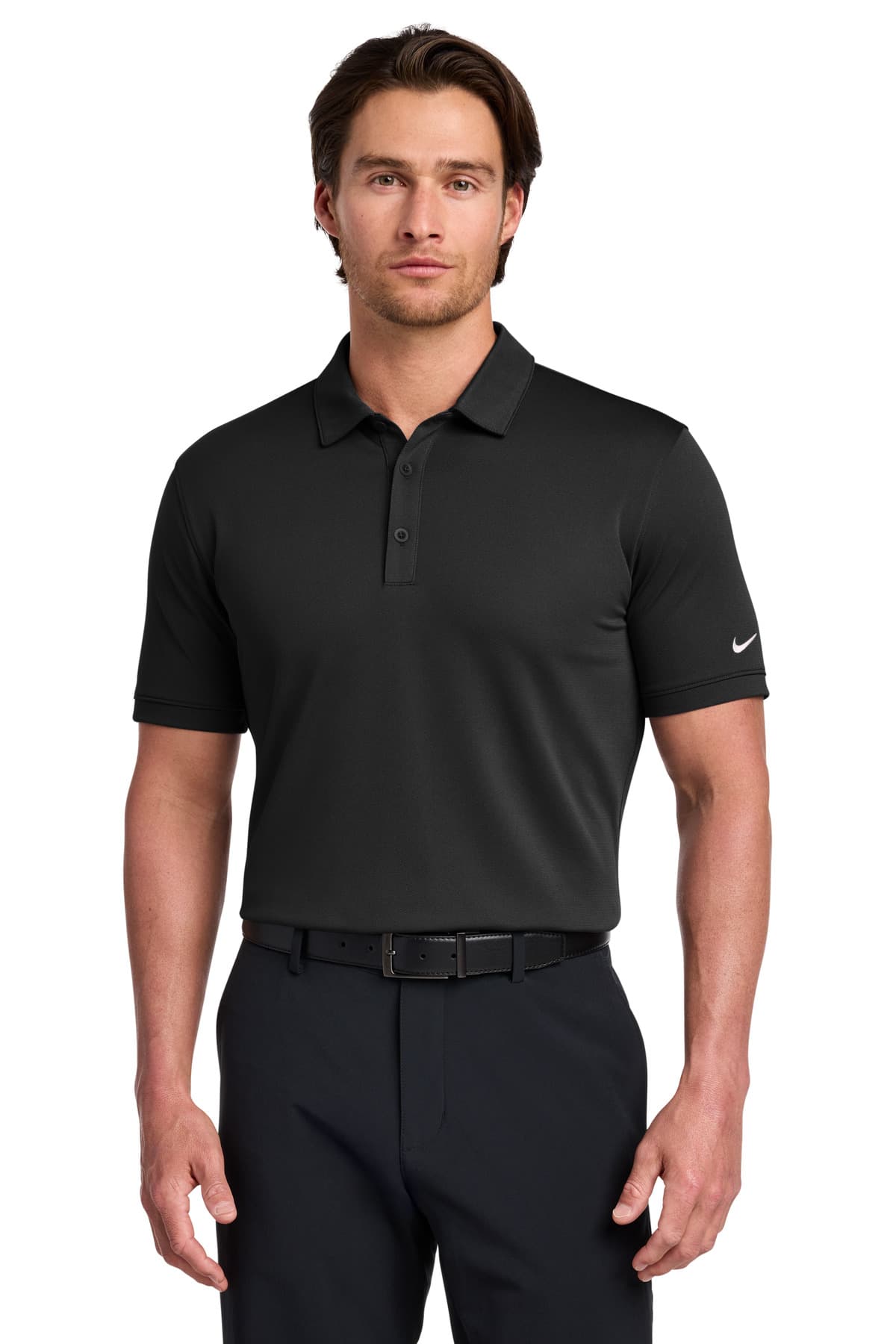 Nike Nike Dri-FIT Solid Icon Pique Modern Fit Polo. 746099 in Black