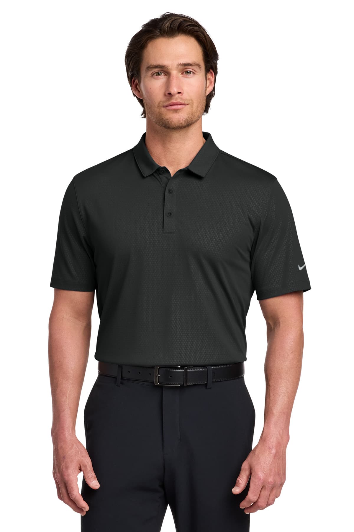 Nike Nike Dri-FIT Embossed Tri-Blade Polo. 838964 in Black