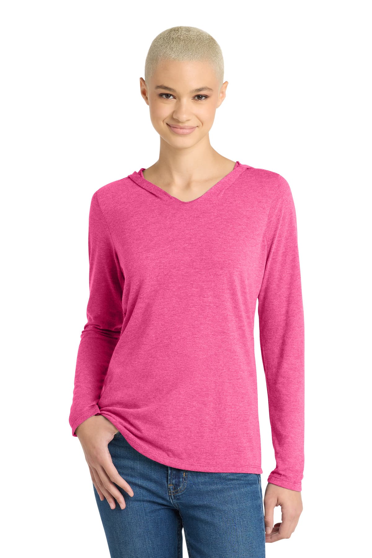 District District Women's Perfect Tri Long Sleeve Hoodie. DM139L