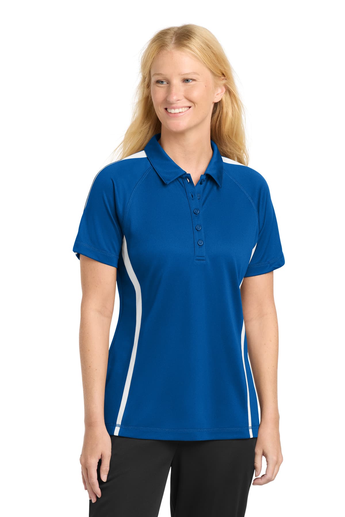 Sport-Tek Sport-Tek Women's PosiCharge Micro-Mesh Colorblock Polo. LST685