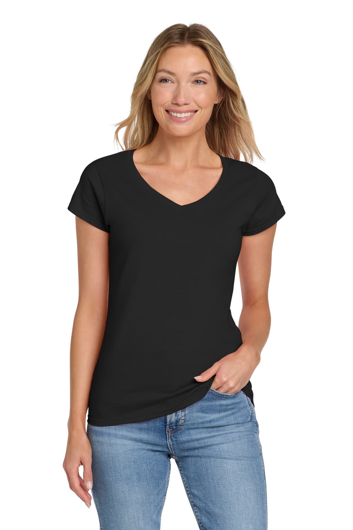 Gildan Gildan Softstyle Women's Fit V-Neck T-Shirt. 64V00L