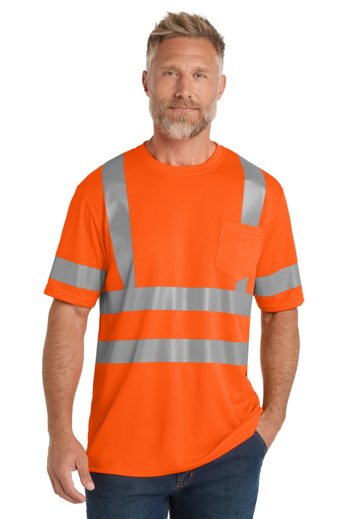 CornerStone CornerStone ANSI 107 Class 3 Mesh Tee. CS202 in Safety Orange