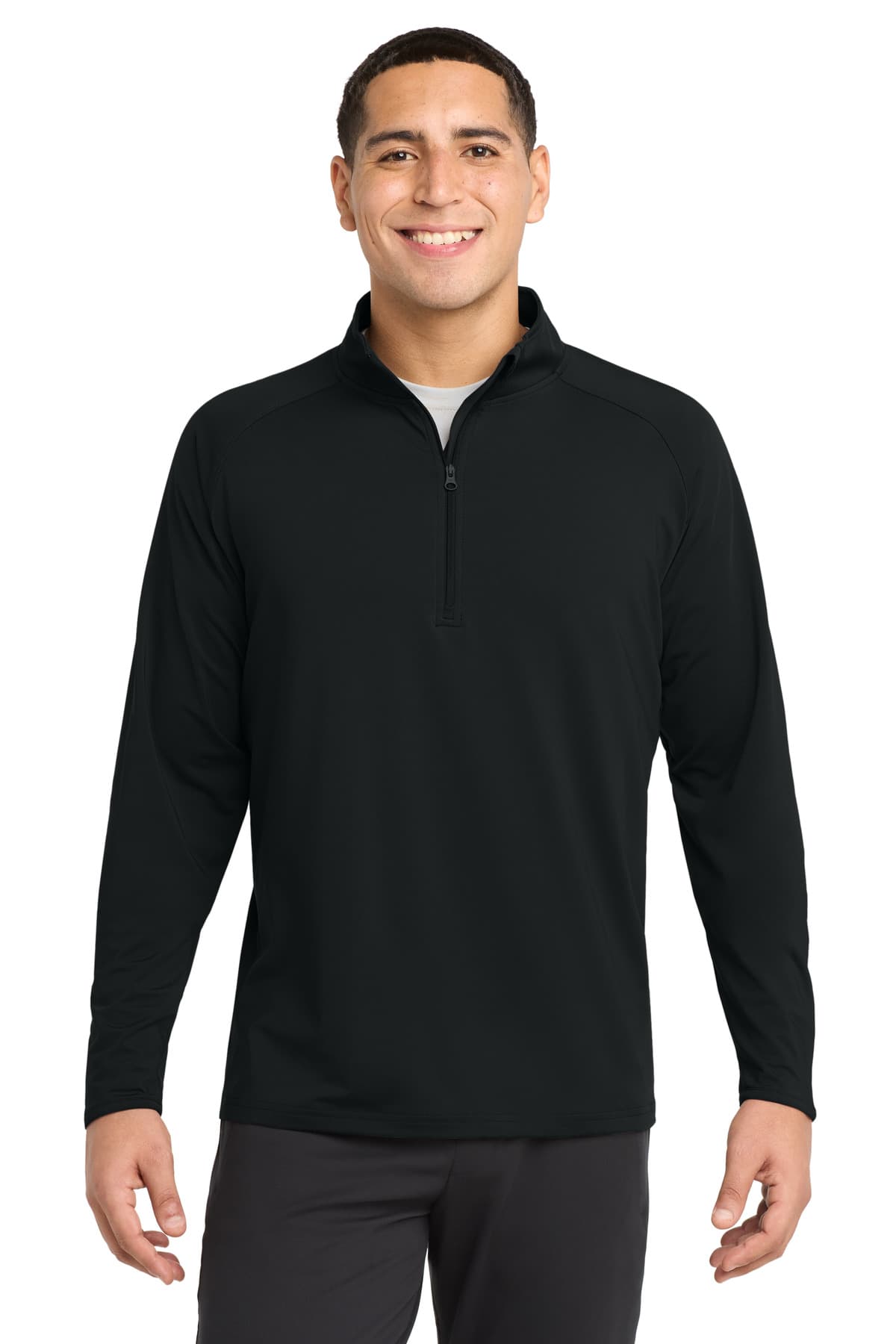 Sport-Tek Sport-Tek Sport-Wick Stretch 1/4-Zip Pullover. ST850 in Black
