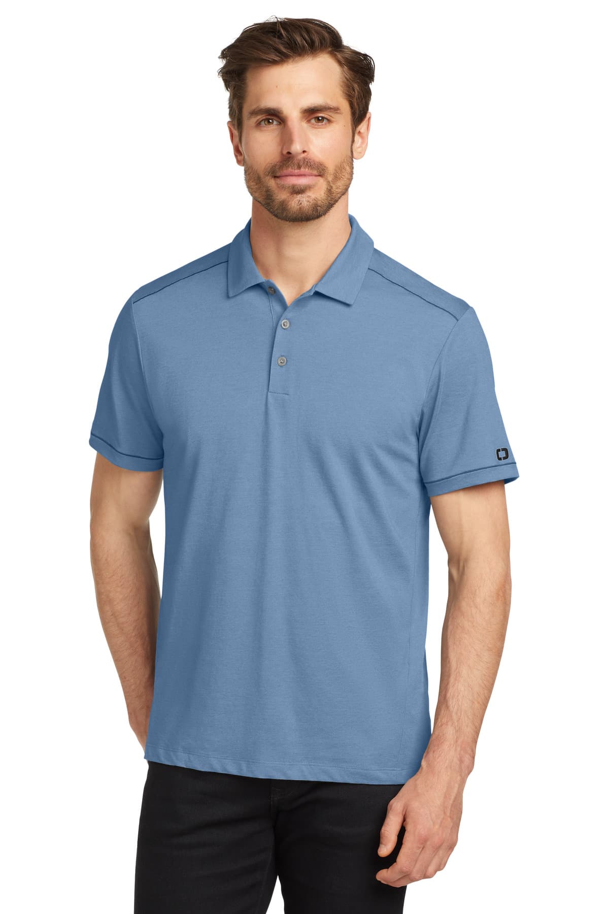 OGIO OGIO Code Stretch Polo. OG146 in Force Blue Heather