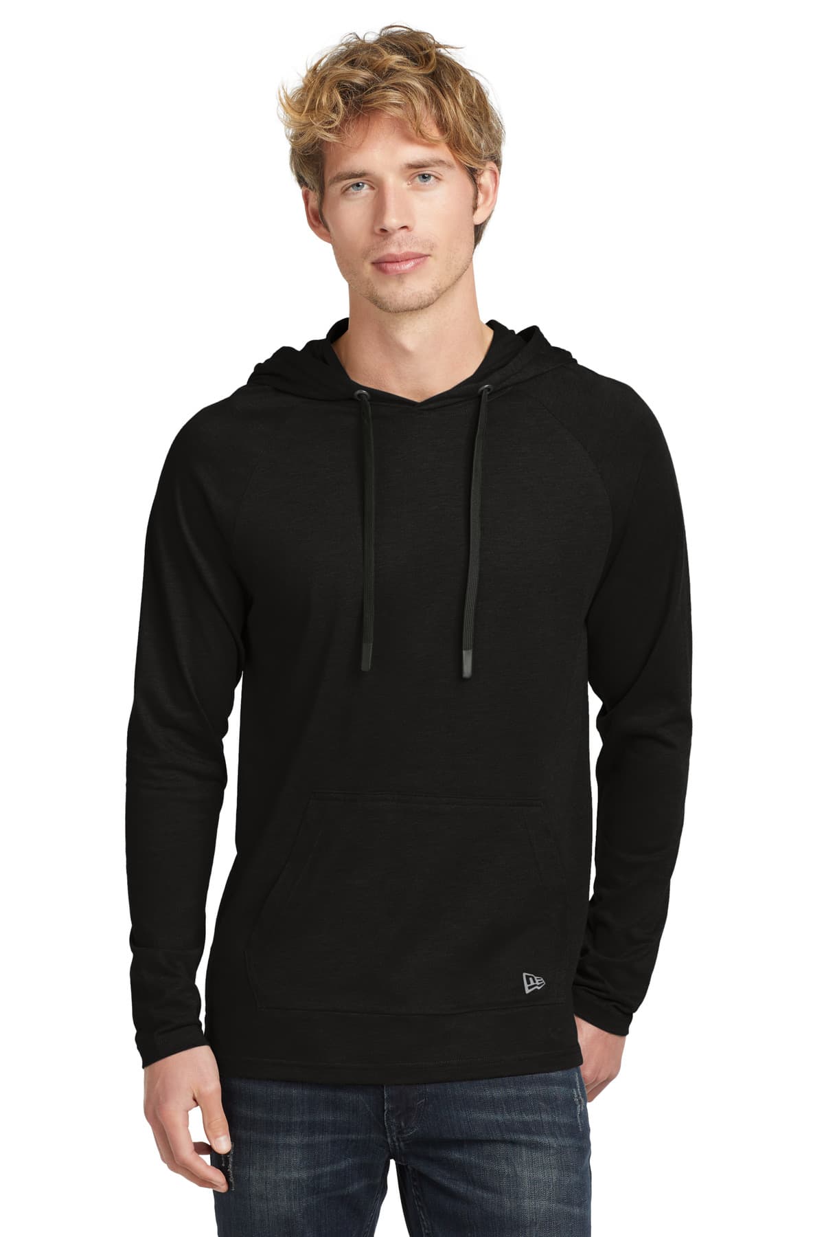 New Era New Era Tri-Blend Hoodie. NEA137 in Black Solid