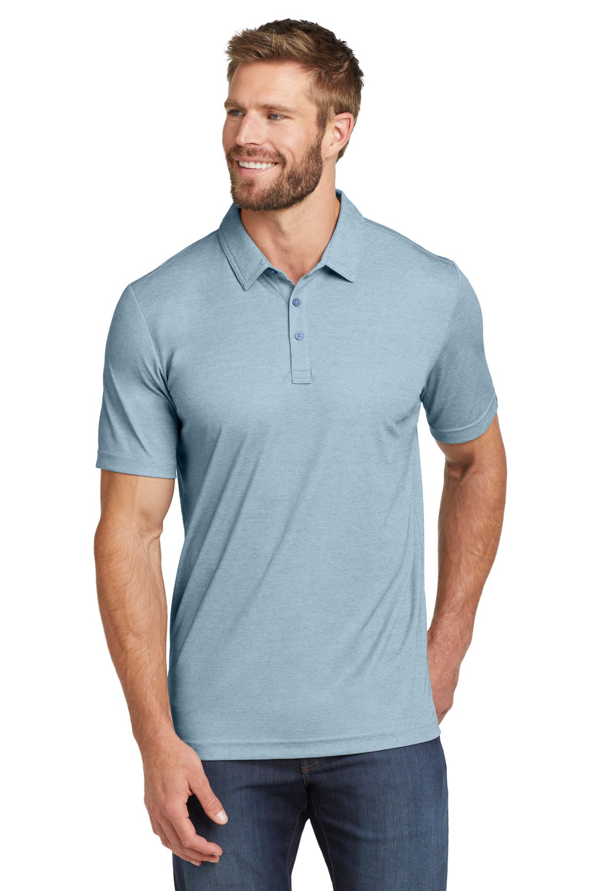 TravisMathew TravisMathew Oceanside Heather Polo. TM1MU412 in Allure Heather