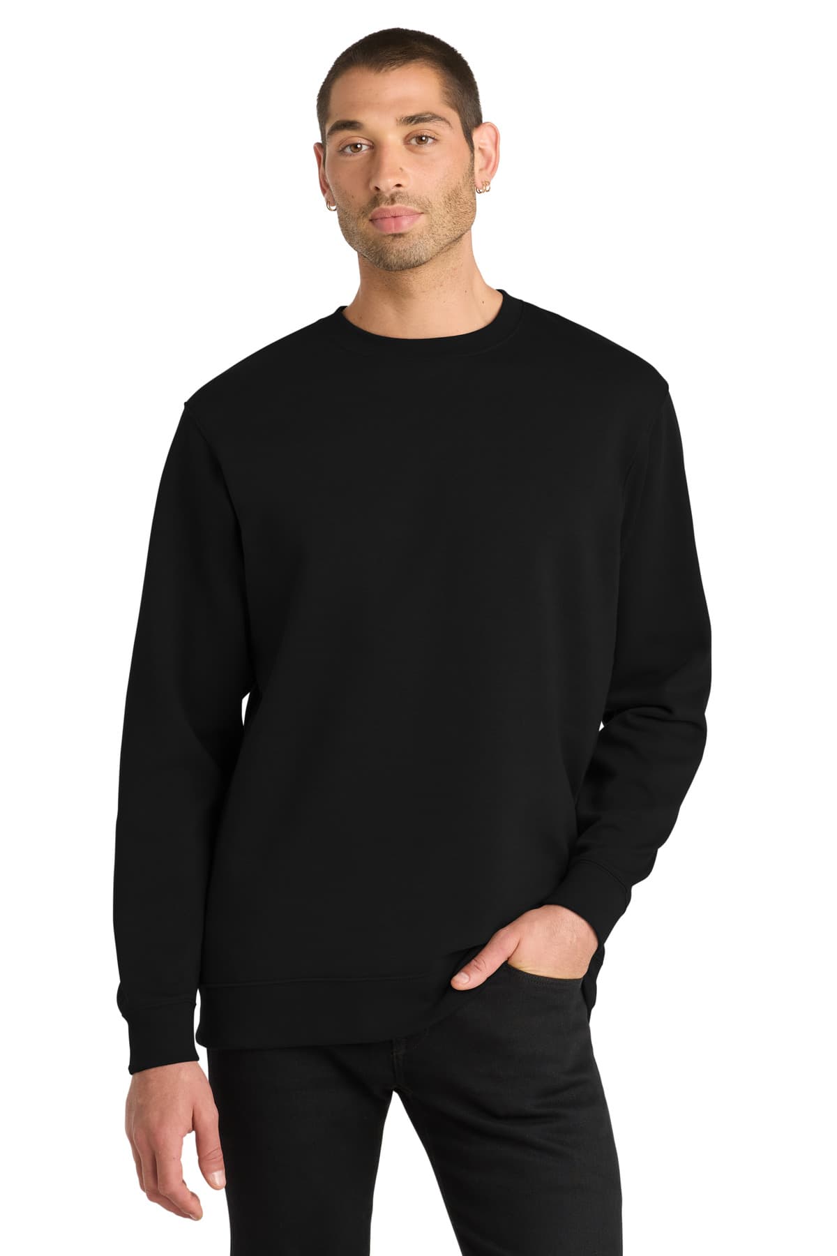 District District V.I.T.Fleece Crew DT6104 in Black