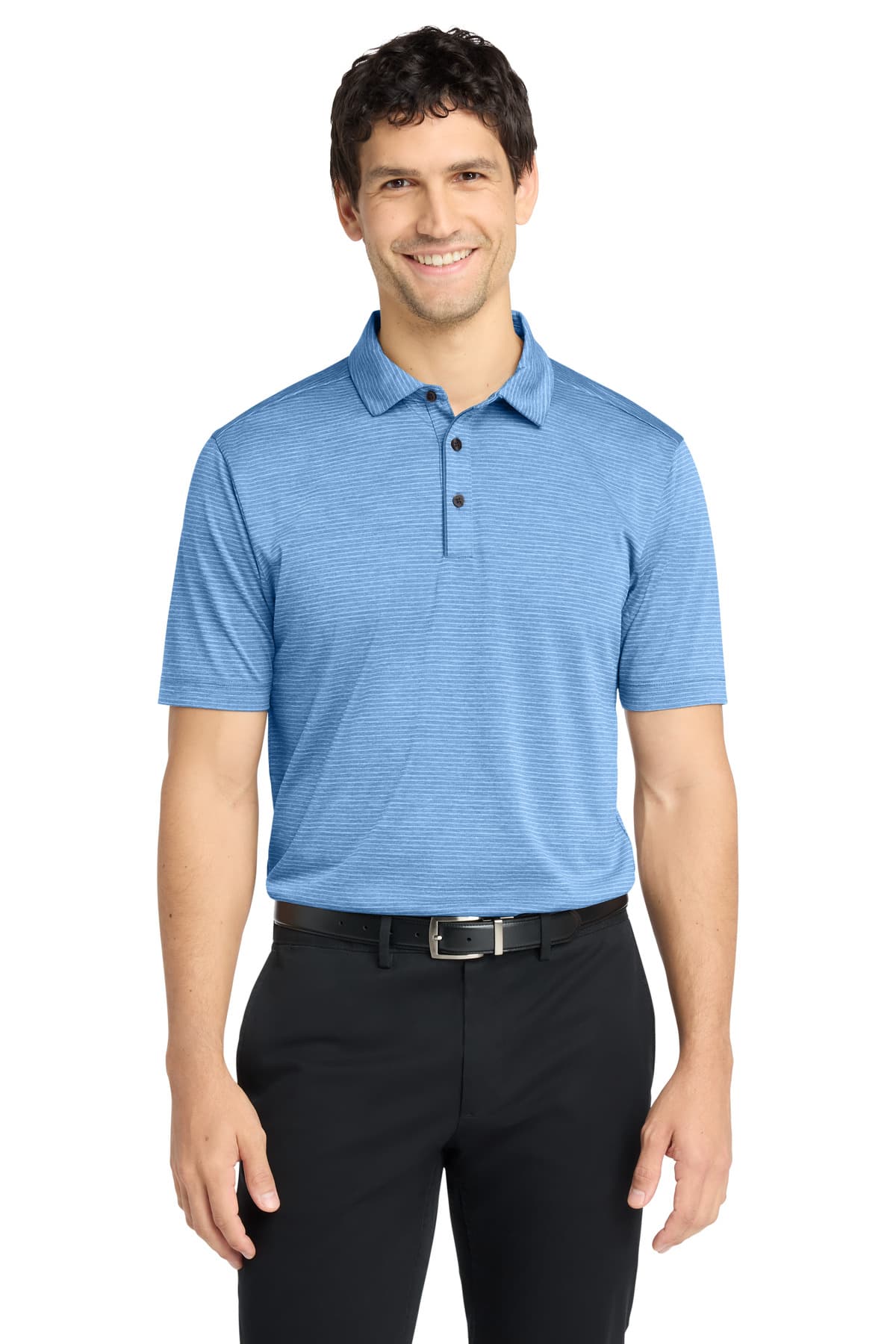 Port Authority Port Authority Shadow Stripe Polo. K585 in Carolina Blue