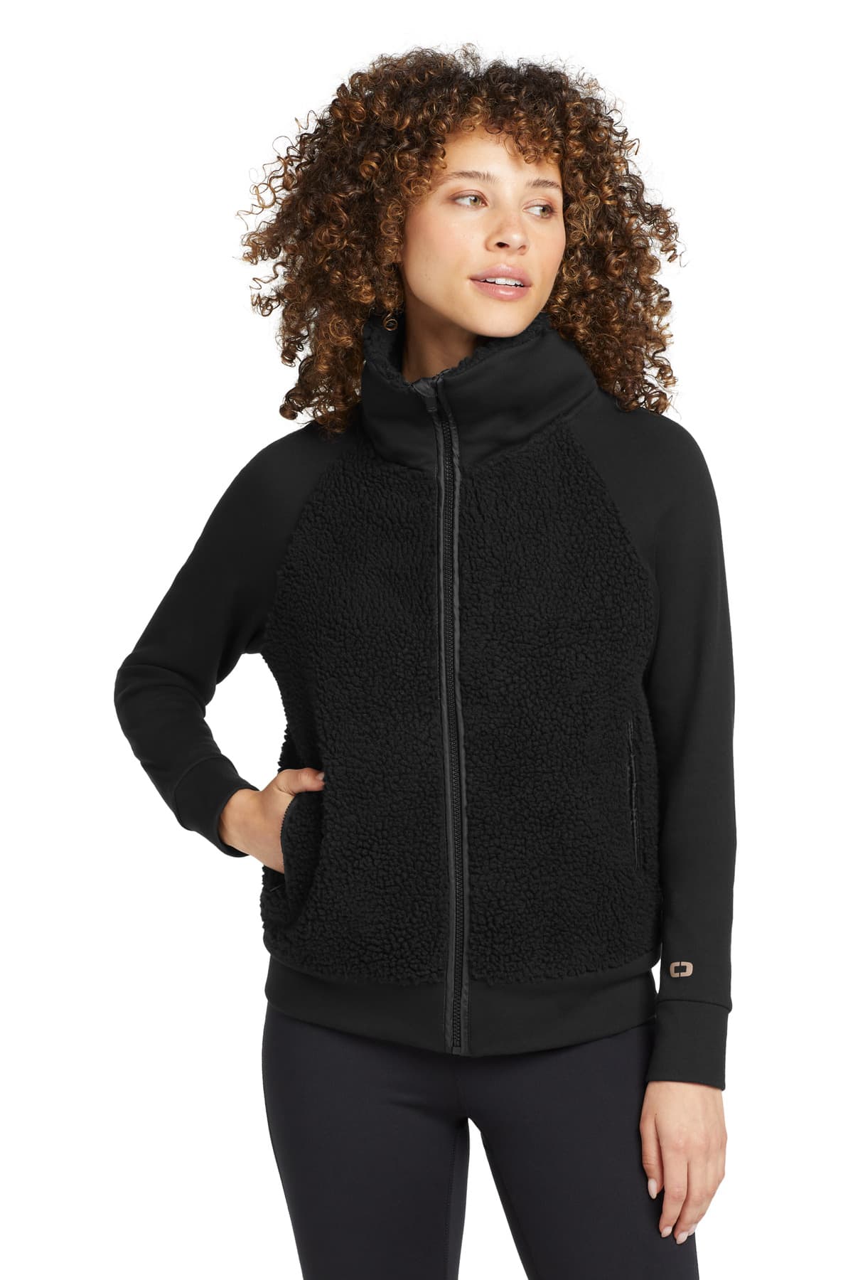 OGIO OGIO Women's Luuma Sherpa Full-Zip. LOG815 in Blacktop