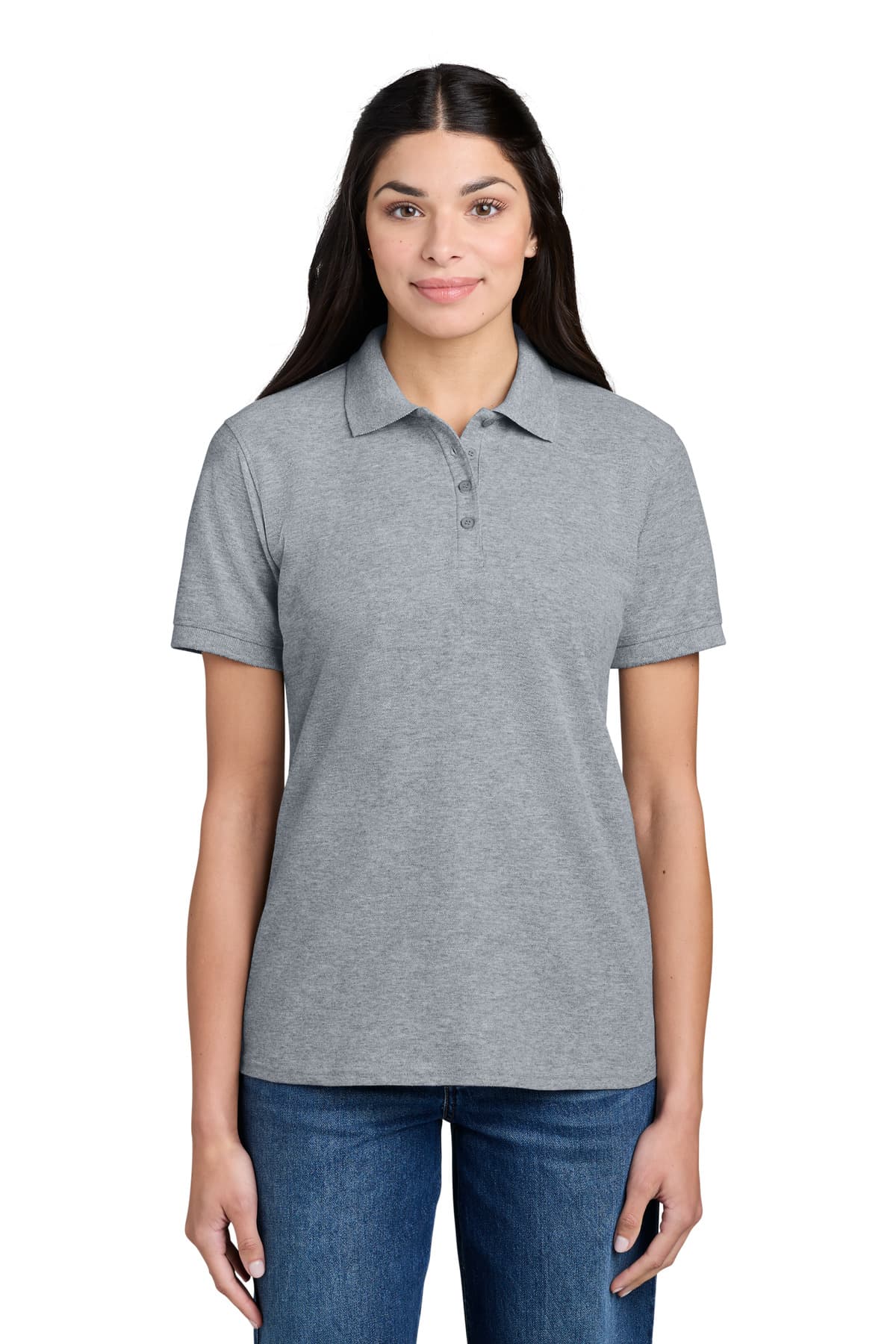 Port & Company Port & Co Women's Core Blend Pique Polo. LKP155 in Athletic Heather
