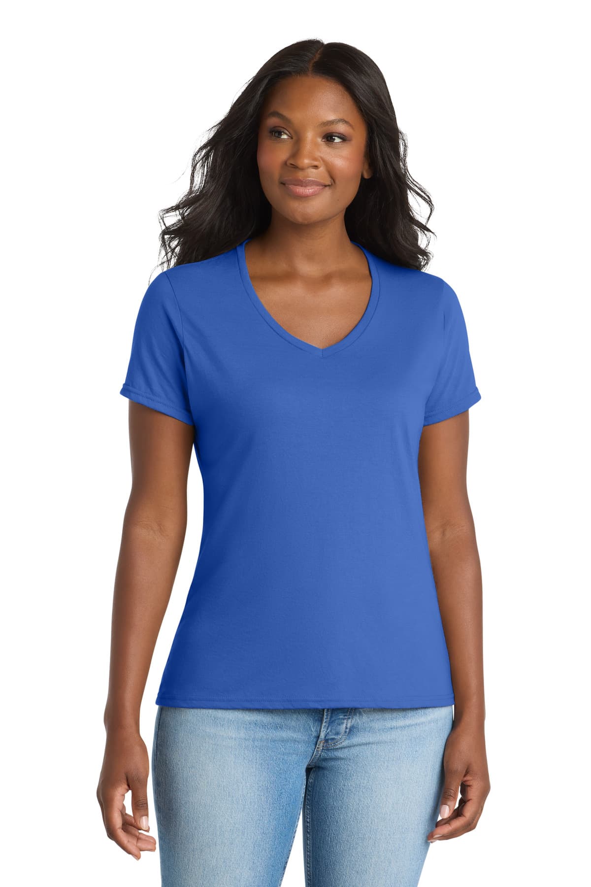 Port & Company Port & Co Women's Performance Blend V-Neck Tee. LPC381V