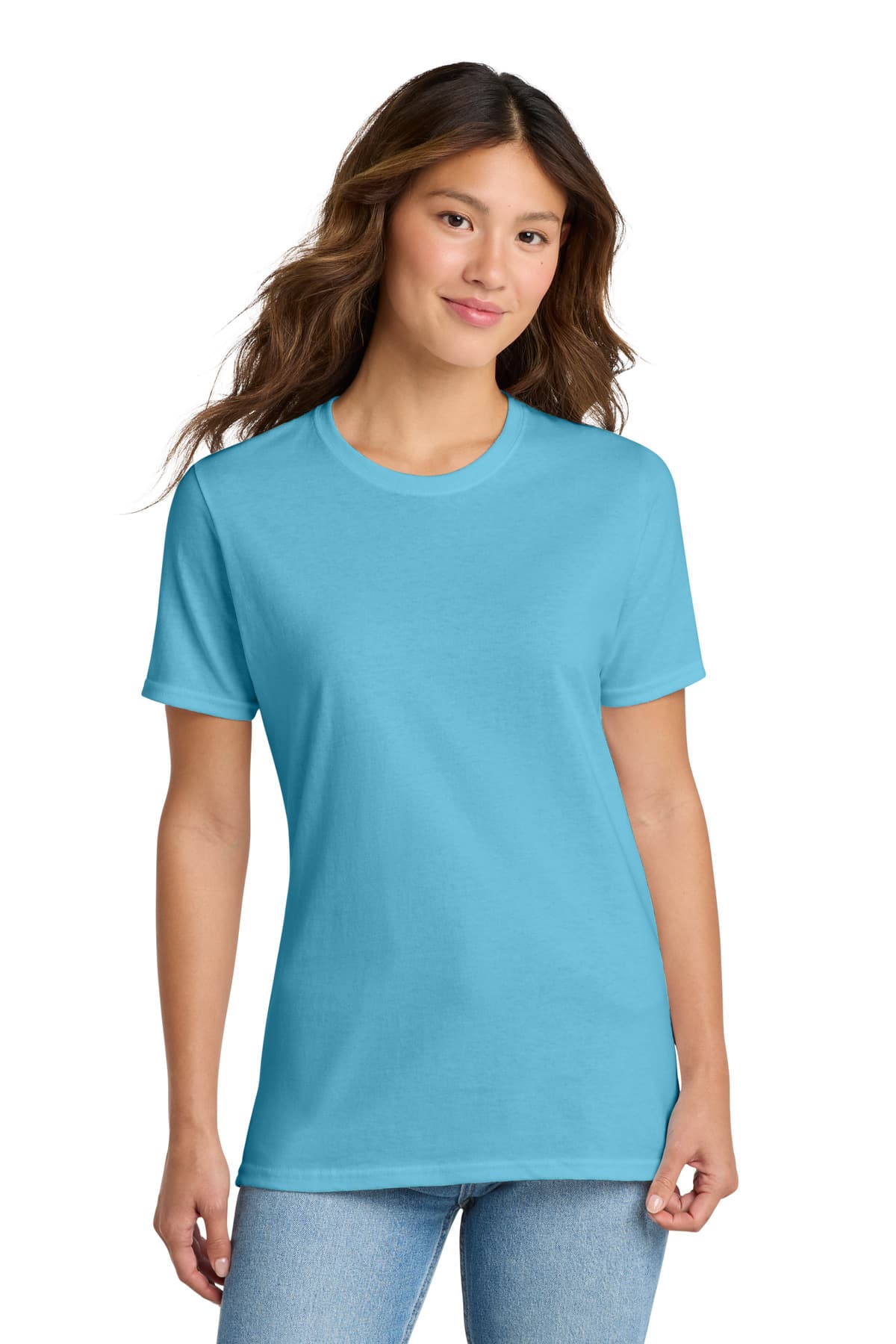 Port & Company Port & Co Women's Core Cotton Tee. LPC54 in Aquatic Blue