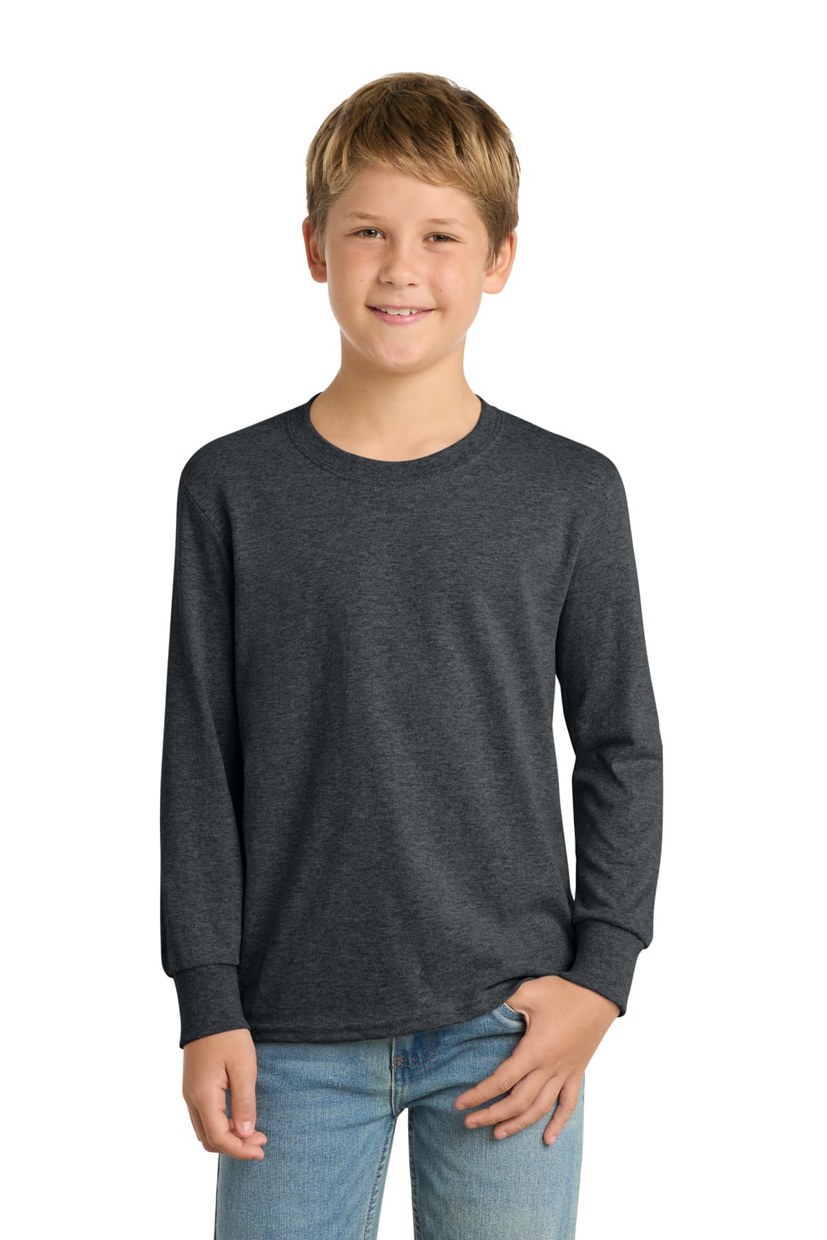 Port & Company Port & Co Youth Long Sleeve Core Cotton Tee. PC54YLS