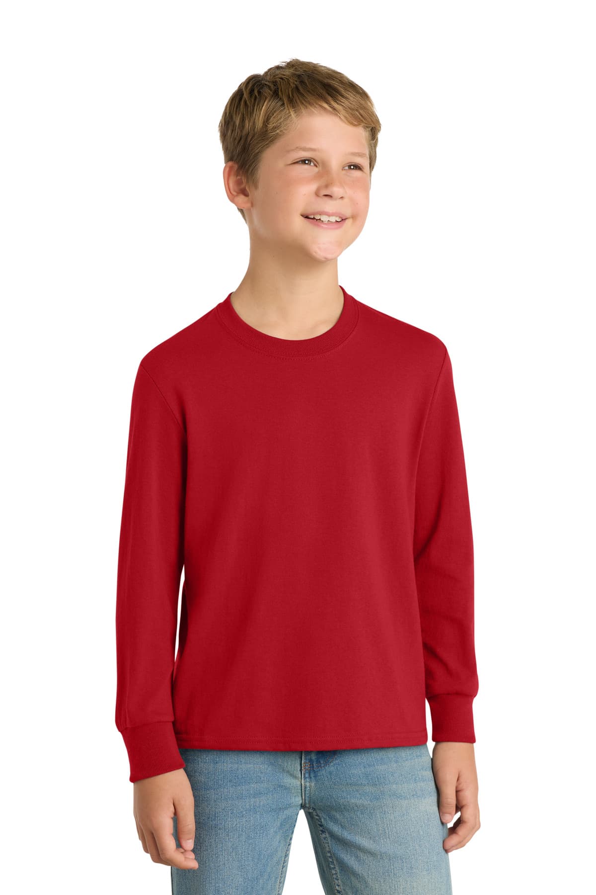 Port & Company Port & Co Youth Long Sleeve Core Cotton Tee. PC54YLS