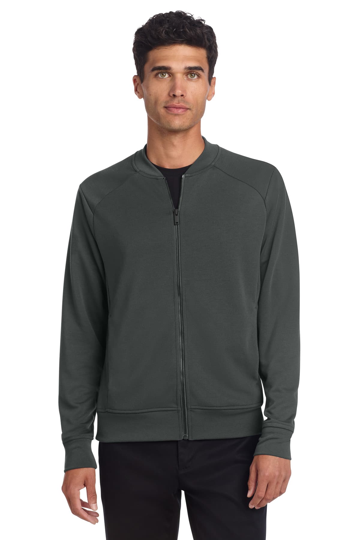 Mercer+Mettle Mercer+Mettle Double-Knit Bomber MM3000 in Anchor Grey