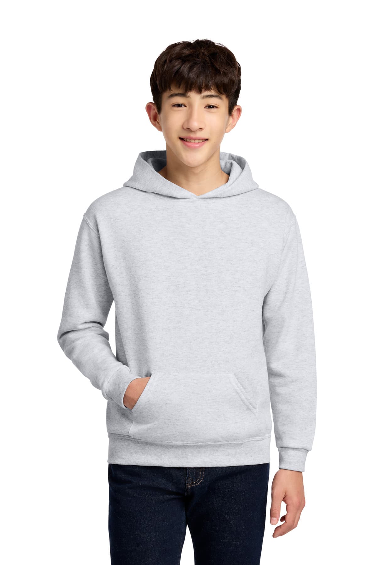 Jerzees Jerzees - Youth NuBlend Pullover Hooded Sweatshirt. 996Y in Ash