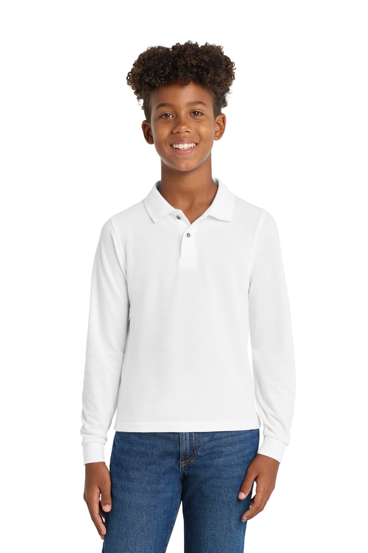 Port Authority Port Authority Youth Long Sleeve Silk Touch Polo. Y500LS