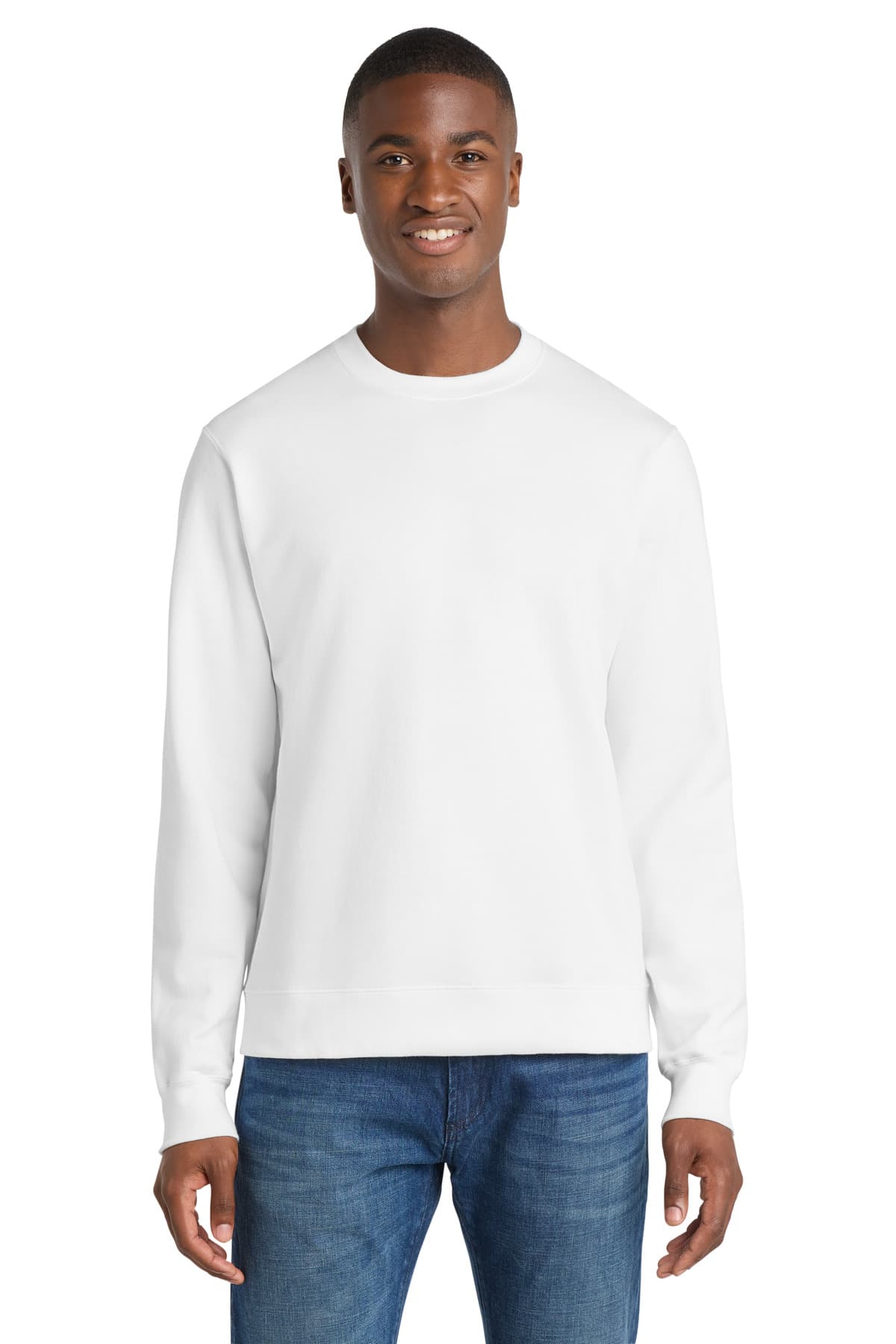 Port & Company Port & Co Fan Favorite Fleece Crewneck Sweatshirt. PC850 in White