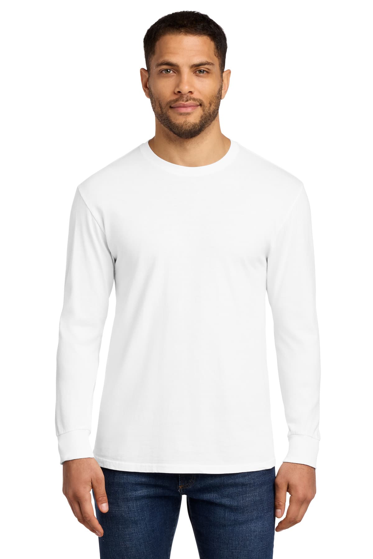 Port & Company Port & Co Beach Wash Garment-Dyed Long Sleeve Tee PC099LS in White
