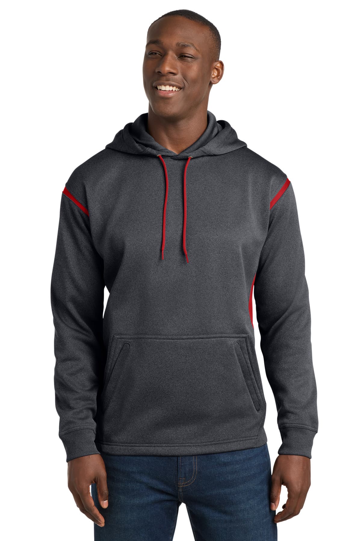 Sport-Tek Sport-Tek Tech Fleece Colorblock Hooded Sweatshirt. F246
