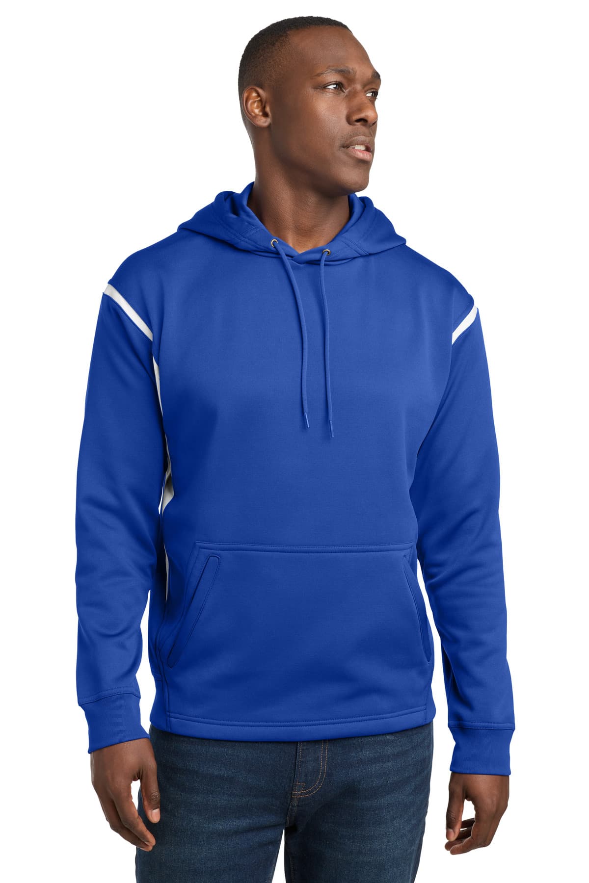 Sport-Tek Sport-Tek Tech Fleece Colorblock Hooded Sweatshirt. F246