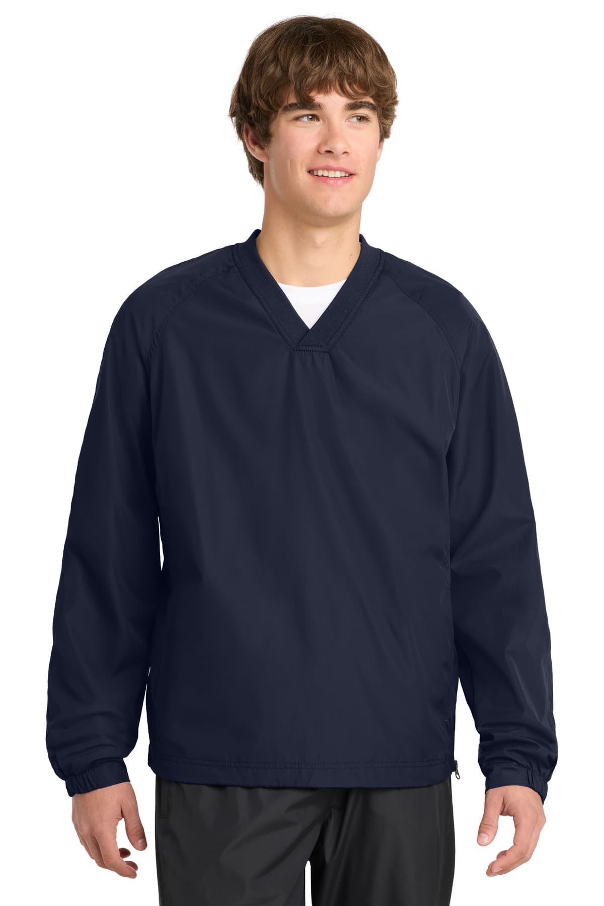 Sport-Tek Sport-Tek V-Neck Raglan Wind Shirt. JST72