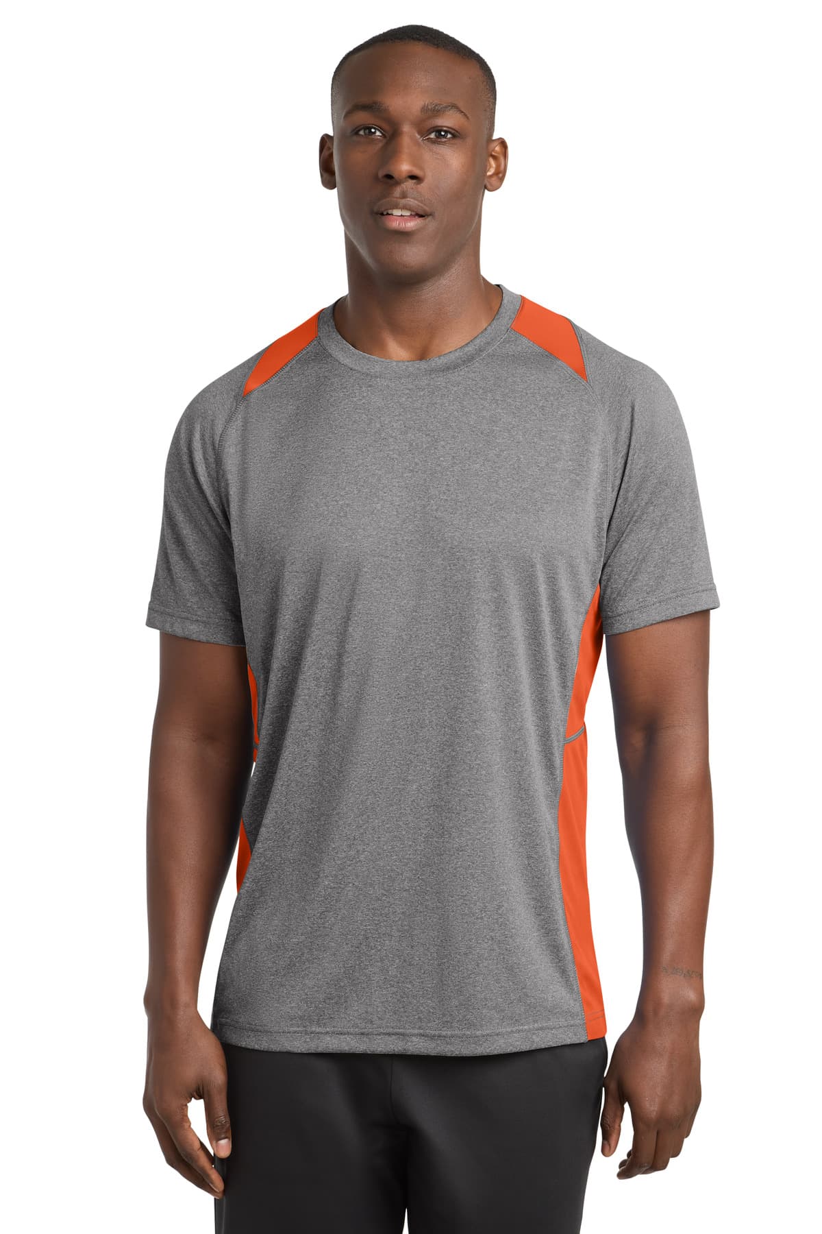 Sport-Tek Sport-Tek Heather Colorblock Contender Tee. ST361